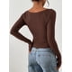 thumbnail image 5 of Remera PRETTYGARDEN Marrón Otoño 2025 Crop Top Fruncido XS, 5 of 8