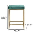 thumbnail image 4 of Modern Luxurious Counter Stool – Sleek Backless Design with Shiny Gold Legs, Upholstered Seat, Perfect Blend of Style and Comfort for Kitchens and Bars, 4 of 4