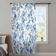 thumbnail image 4 of Blue Green Spring Floral Sheer Curtains 96" Long, Watercolor Blooming Botanical Summer Light Filering Curtains, Privacy Drapes Simi Floor to Veiling Curtain for Living Room Bedroom Window Treatment, 4 of 9