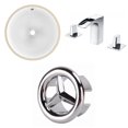 thumbnail image 1 of American Imaginations 16.5-in. W Round Bathroom Undermount Sink Set In White - Chrome Hardware AI-26672, 1 of 9