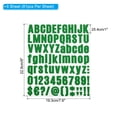 thumbnail image 2 of Uxcell Vinyl Letters Numbers Stickers Kit, Self Adhesive Decals for Mailbox, Sign Dark Green 486 Pieces 6 Sheets, 2 of 6
