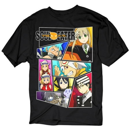 Soul Eater- Character Panels Apparel T-Shirt - Black