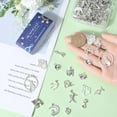 thumbnail image 3 of 1 Box 90Pcs Dog Charms Silver Cat Charm Bulk Puppy Animals Pet Bone Paw Footprint Tibetan Antique Alloy Beads Charm for Jewelry Making Charms Necklace Bracelet Accessory DIY Craft Supplies DIY, 3 of 6