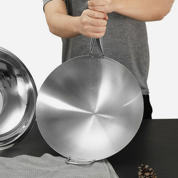 UPOUART 1-Pack Stainless Steel Wok Pan with Comfort Grip Handle, Multipurpose Nonstick Cooking Tool for Home Kitchen