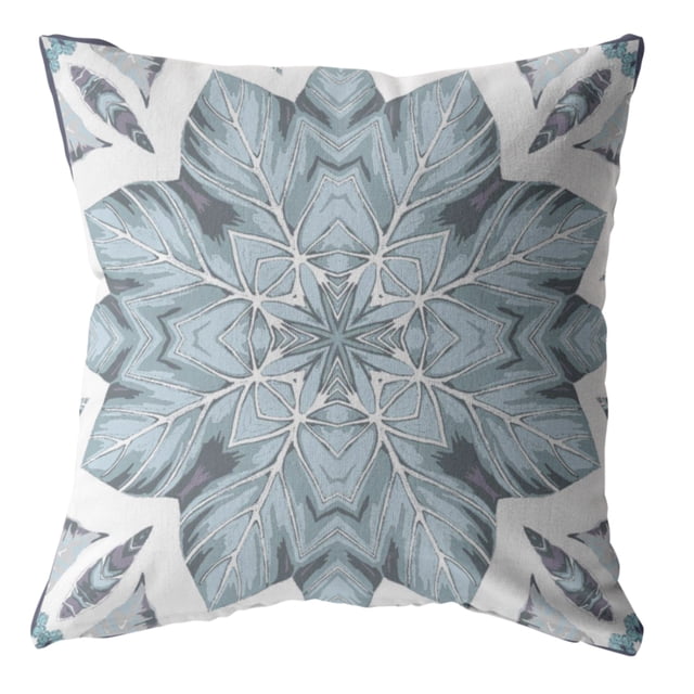 Amrita Sen CAPL100FSDS-BL-20x20 Espace Forêt Daim Soufflé et Oreiller Fermé Bleu