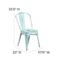 thumbnail image 4 of Bowery Hill Metal Dining Chair in Distressed Dream Blue, 4 of 7