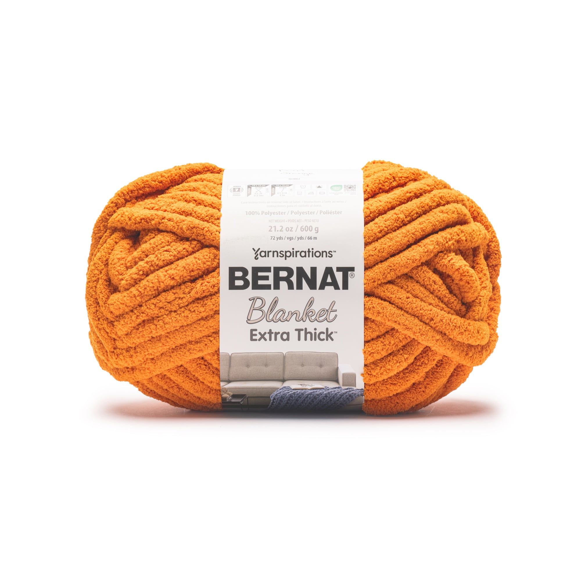 Bernat® Blanket Extra Thick™ #7 Fil de polyester géant n° 7, orange brûlé 21,2 oz/600 g 72 yards