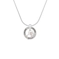 thumbnail image 2 of Delight Jewelry Silvertone Girl Silhouette in Heart Laugh Ring Charm Necklace, 18", 2 of 4