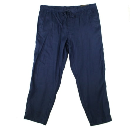 Small Mens Pants - Tasso Elba Navy Mens Small Pull-On Drawstring Pants