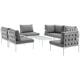 thumbnail image 2 of Modway Harmony 7 Piece Outdoor Patio Aluminum Sectional Sofa Set, Multiple Colors, 2 of 8