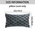 thumbnail image 5 of REGALWOVEN Pack of 2 Throw Pillow Covers Faux Fur Decorative Pillow Covers Fuzzy Plush Cushion Covers Gray 12" x 20", 5 of 6