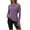 Purple, variant on Women's Autumn Fitness Top with Thumbholes, Slim Fit Yoga Long Sleeve Shirt, Running Training Workout Top for Gym Exercise Athletic Wear Black M