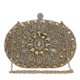 thumbnail image 1 of Bolso de Noche ZHAOCHENG con Incrustaciones de Diamantes y Girasol Dorado, 1 of 2
