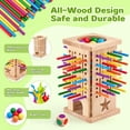 thumbnail image 2 of Juego de mesa Montessori de madera WhimsiPlay con 42 palitos de colores, 2 of 8