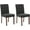 2-pack Linen | Black, variant on OUTGOODS Parsons Dining Chairs Set of 2, Upholstered Linen Fabric w/ Wood Legs