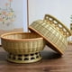 thumbnail image 5 of Cesta de bambú para aperitivos y frutas, cesta versátil para servir comida, cuenco tejido, bandeja tejida para servir en cocina y baño, 5 of 9