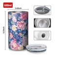 thumbnail image 4 of 20oz Coffee Tumblers Pioneer Flower Stainless Steel Vacuum Insulated Travel Tumbler Coffee Cups Mug with Lid and Straw with Cleaning Brush for Cold & Hot Drinks, 4 of 5