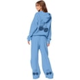 thumbnail image 2 of Cherry Sweatpants Set for Women Cherry Sweat Set for Women Women's 2 Piece Outfits Cherry Trim Print Hoodie Sweatsuit Sets Oversized Sweatshirt Wide Leg Sweatpants With Pockets, Blue-M, 2 of 6