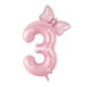 thumbnail image 1 of Decoración con globos PLAP con el número 3 de feliz cumpleaños, color rosa, 1 of 3