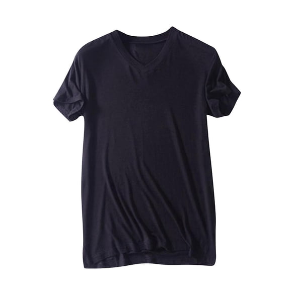 Nightshirt for Mens Plus Size V-Neck Short Sleeve Tops Soft Oversized Pajamas Tees Sleepwear Henley Shirts