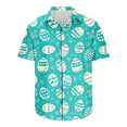 thumbnail image 5 of Feancey Holiday Sales Lightweight Hawaiian Shirts for Men Easter Eggs Rabbit Print Bowling Shirt Beach Casual Short Sleeve Button Down Shirts Vacation Clothes Multicolor XL, 5 of 5