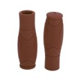 thumbnail image 1 of Empuñaduras de manillar de bicicleta Unique Bargains, cubiertas de 125 mm de largo, ligeras, protector de extremo de manillar marrón, 1 par, 1 of 6