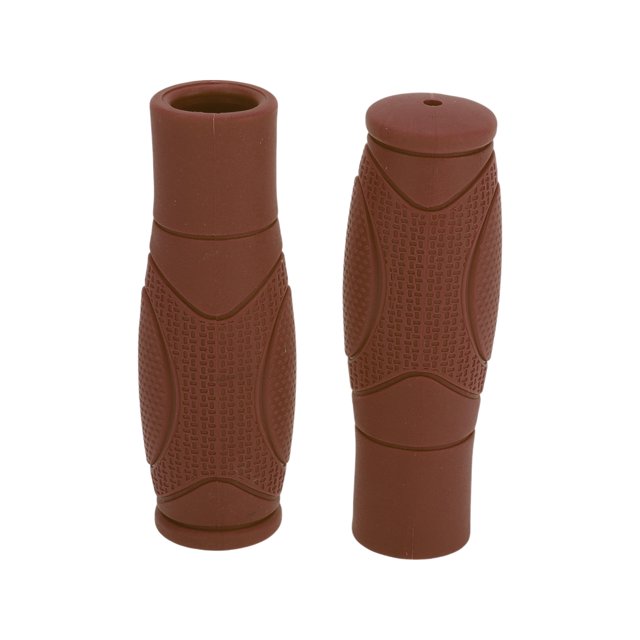 Empuñaduras de manillar de bicicleta Unique Bargains, cubiertas de 125 mm de largo, ligeras, protector de extremo de manillar marrón, 1 par