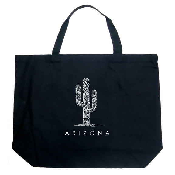 LA Pop Art Large Word Art Tote Bag - Arizona Cities