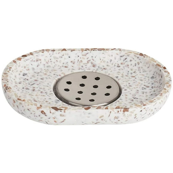 Soap Box Terrazzo Soap Tray, Creative Home Bathroom Soap Container, Soap Dish can be used as Nice Gift for Friends Soap Dish (Color: A)