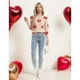 thumbnail image 5 of Sweaters for Women Crewneck Cute Heart Knitted Sweaters Winter Warm Pullover Sweaters Alsol Lamesa, 5 of 6