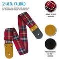 thumbnail image 3 of Correa para guitarra, Strap guitarra acústica, bajo eléctrico, guitarra eléctrica Kidam Escoces rojo, 3 of 3