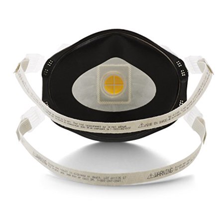 3M Disposable Particulate Cup Respirator 8293 P100 with Cool Flow Exhalation Valve, NIOSH APPROVED, Adjustable Buckle Straps and Noseclip, Face Seal, Individually Packaged