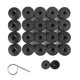 thumbnail image 3 of 20 pcs Wheel Nut Bolt Covers with Removal Tool Black Black Black, 3 of 5