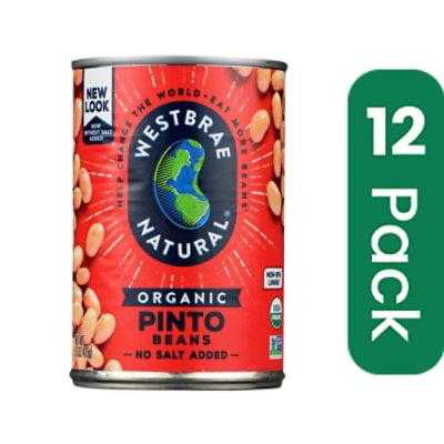 Westbrae Organic Fat-Free Pinto Beans 15 oz (Pack Of 12)