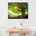 thumbnail image 2 of Nawypu  Canvas Art Print Spring Forest Nature Green Big Tree Wall Art Photo Printed on Canvas Framed Artwork for Office Wall Decoration Ready to Hang, 2 of 4