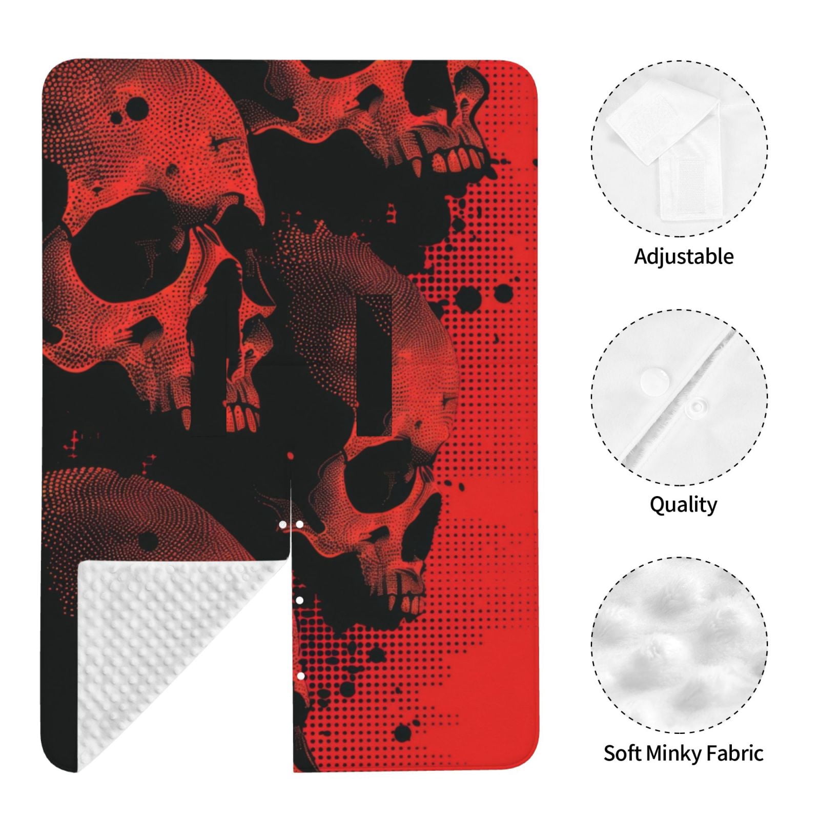 Naloa Red And Black Abstract Skull Baby Car Seat Cover, Breathable Baby Carrier Cover, Multiuse Baby Carrier Cover & Nursing Breastfeeding Cover