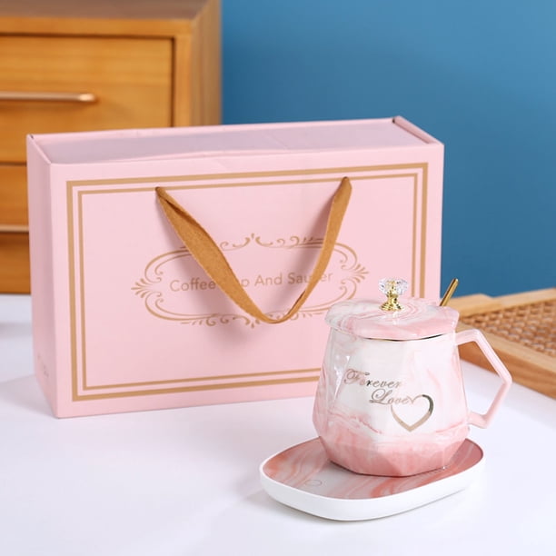 Tazas, tazas con tapa, tazas de café helado con tapa, taza de cerámica de temperatura constante de 55 grados, taza calentada, taza caliente, apertura de evento empresarial, regalo pequeño, taza, taza