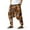 Brown, variant on Yaoyar Men's Linen Elastic Waist Baggy Yoga Baggy Boho Trousers Drawstring Long Pants(Brown,3XL)