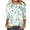 Green, variant on Womens Summer 3/4 Sleeve Shirts Round Neck Printed Trendy Tops Casual Loose Pullover Blouses