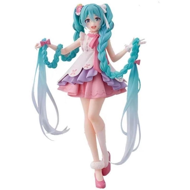 Figura de anime de la colección de juguetes modelo niña de pelo largo, 19,5 cm