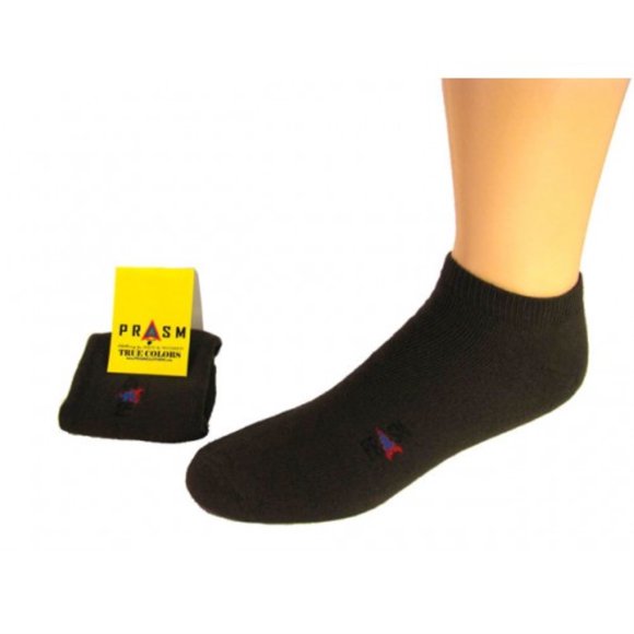 PRASM (Coton Égyptien Premium) Chaussettes Basses pour Hommes - Lot de 3-Marron Foncé