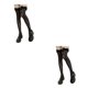 thumbnail image 2 of Sonducket Medias de red Lolita transpirables y de alta elasticidad de 2 piezas para un cómodo calcetines negros hasta el muslo fáciles de usar negro calcetines hasta los muslos 2Conjunto, 2 of 6