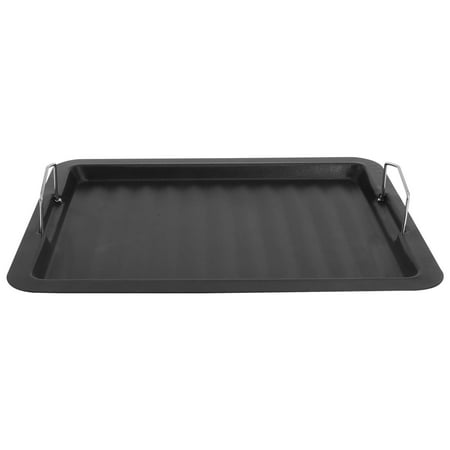 

HOMEMAXS 1Pc Household Grilling Pan Non-stick Frying Pan Outdoor Barbecue Accessory Black