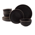 thumbnail image 1 of Juego de vajilla Gibson Home Rockaway, redondo, negro, 12 piezas, 1 of 7