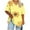 Yellow, variant on Summer Plus Size Tops For Women Causal Sunflower Loose Short Sleeve V-Neck Pullover Blouse T-Shirt Oversized Women Shirts Under $8 Green XXXXL
