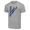 thumbnail image 2 of Men's Starter  Heather Gray New York Islanders Color Scratch T-Shirt, 2 of 3