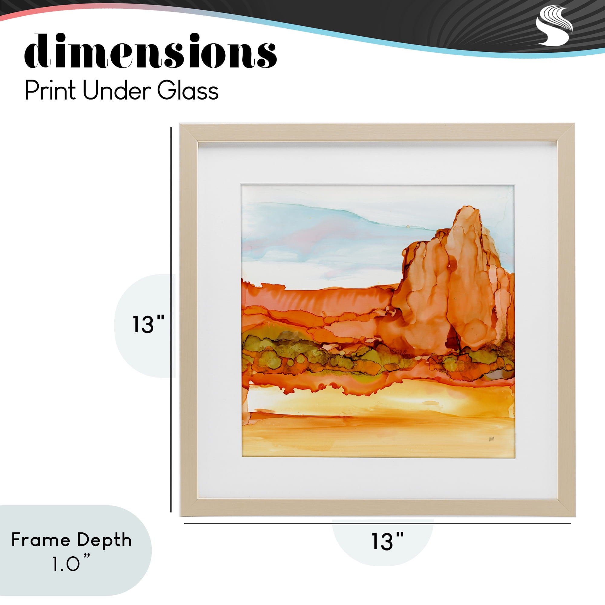 Stupell Industries Earthy Desertscape Illusion Birch Framed Print Under Glass, design by Chris Paschke