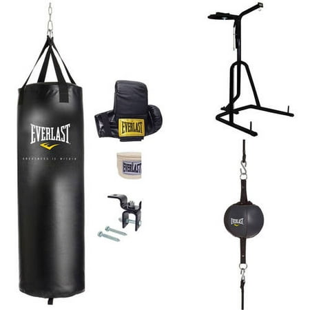 Everlast 3 Station Heavy Bag Stand with Youir Choice of 70-lb Kit, Speedbag and Striking Bag Value