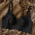 thumbnail image 6 of Hurxie Lift Bras for Women No Underwire Soft Push Up Wireless Bras V Neck Seamless Bralettes Black ,M, 6 of 7