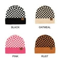 thumbnail image 2 of CC Wool Check Pattern Beanie | Anti-Pilling, 2 of 8